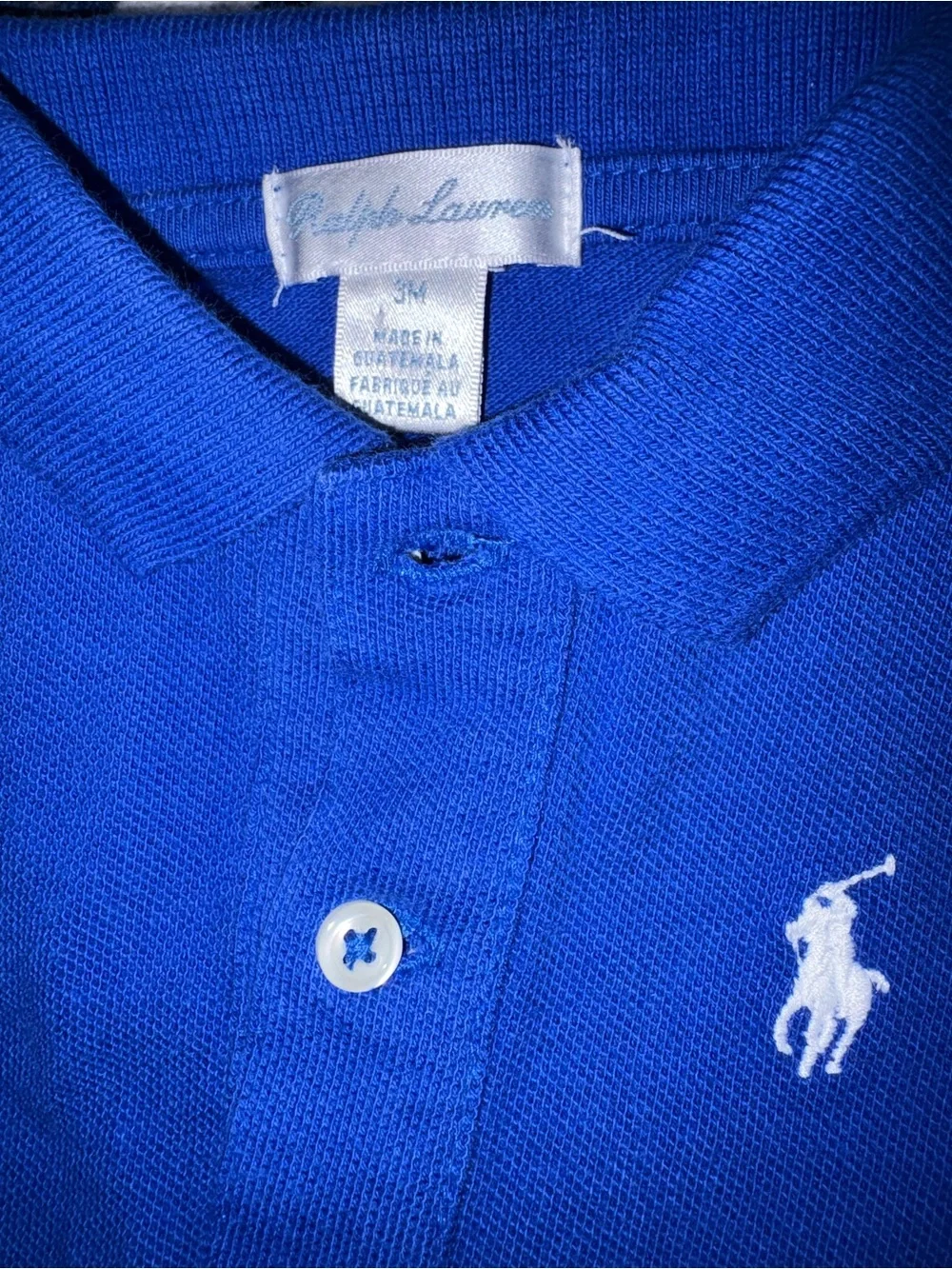 Ralph Lauren Boys Polo Shirt - Blue with White Pony